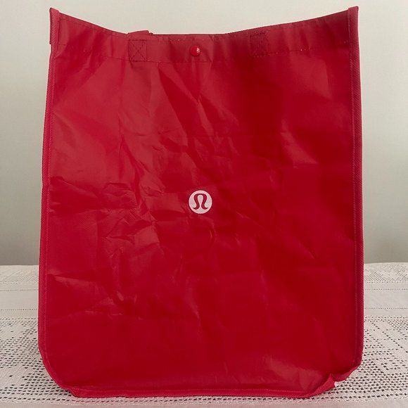 Lululemon red & white large reusable tote bag - Picture 3 of 6